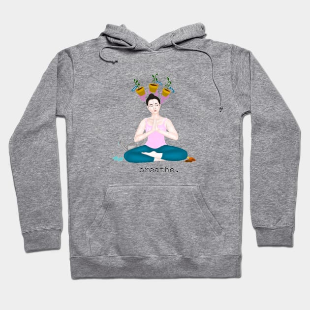 nurturing positive seeds Hoodie by Breathe Serene 